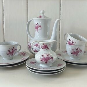 Vintage Seltmann Weidan Bavarian Porcelain Coffee Pot Dessert Set